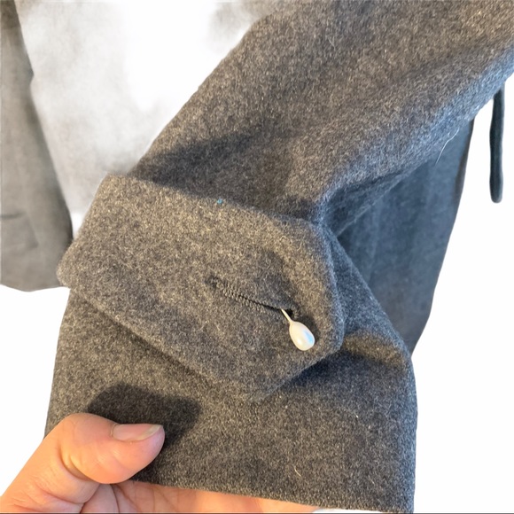 Sasha Design And Quality Dark Gray Peacoat - Picture 12 of 15